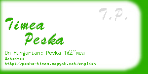 timea peska business card